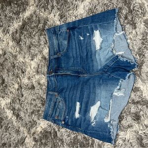 American Eagle midi jean shorts